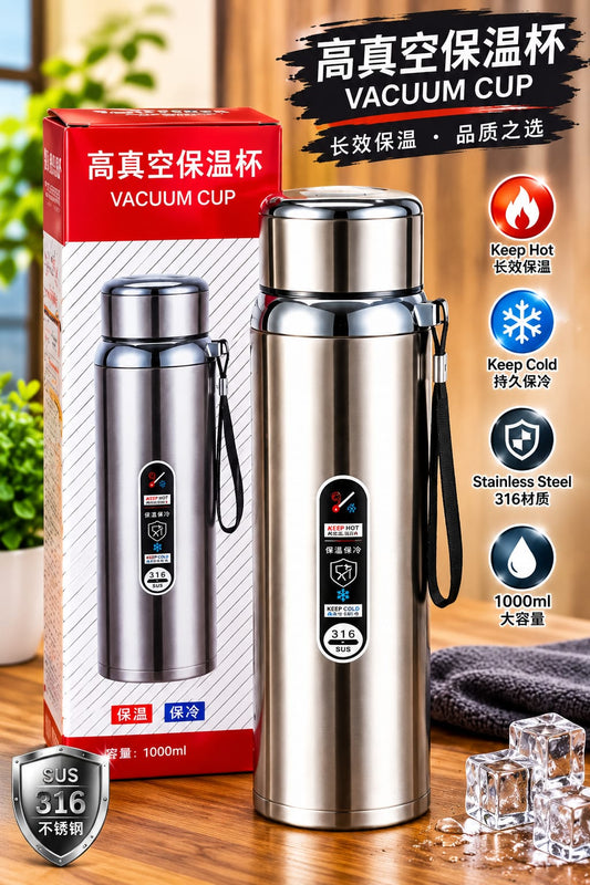 🥤 Premium 1000ML Stainless Steel Vacuum Flask
