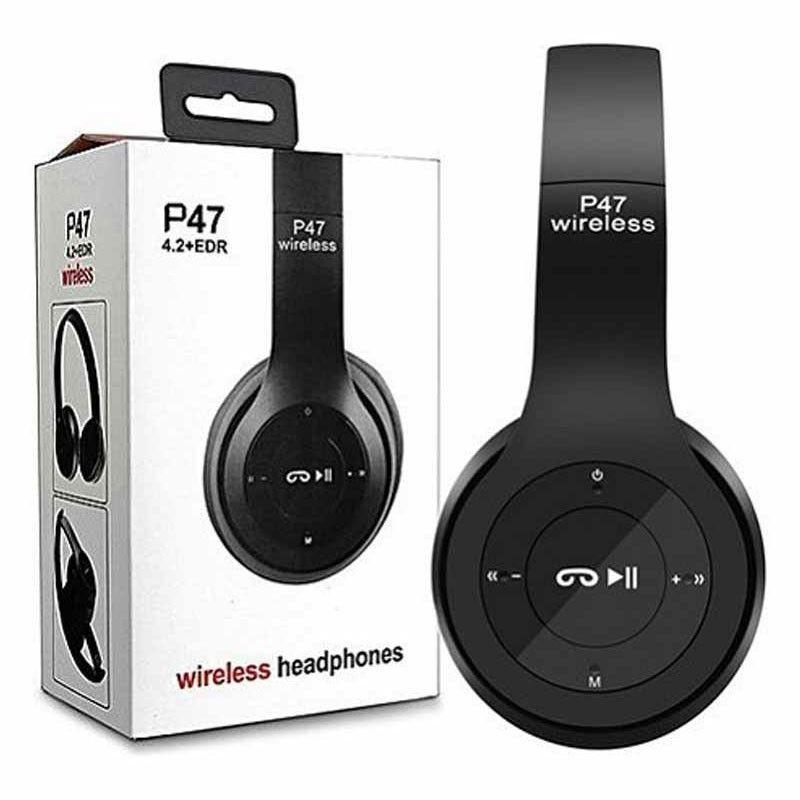 special  🎧 P47 Wireless Stereo Headphones – Black