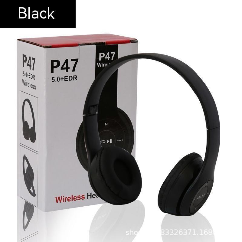 special  🎧 P47 Wireless Stereo Headphones – Black