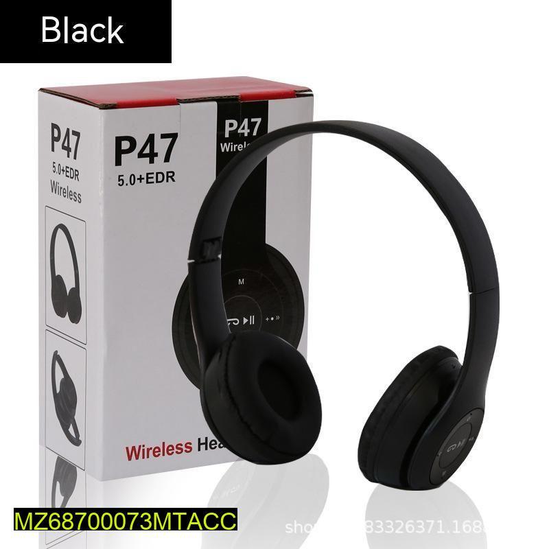 special  🎧 P47 Wireless Stereo Headphones – Black