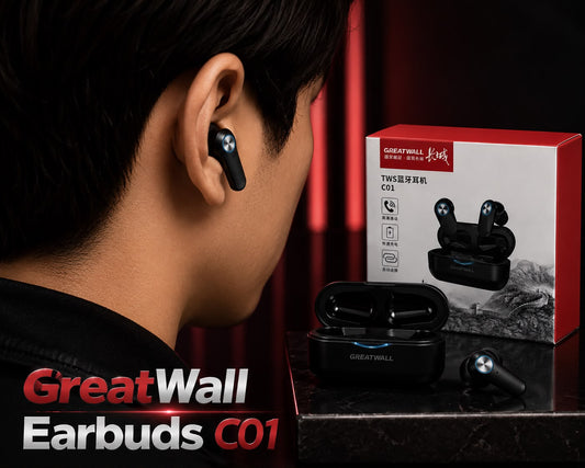 :  🎧 GreatWall C01 Wireless Earbuds 🔊 Crystal Clear Sound 📶 Wireless Bluetooth Earbuds