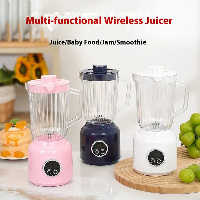 🔋 USB Rechargeable Juicer 📱 Digital Display Juicer 🍓 Mini Portable Blender