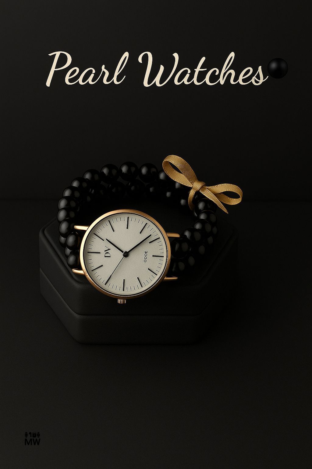 ⌚✨ Double Layer Pearl Watch 🌸 Ladies Pearl Watch