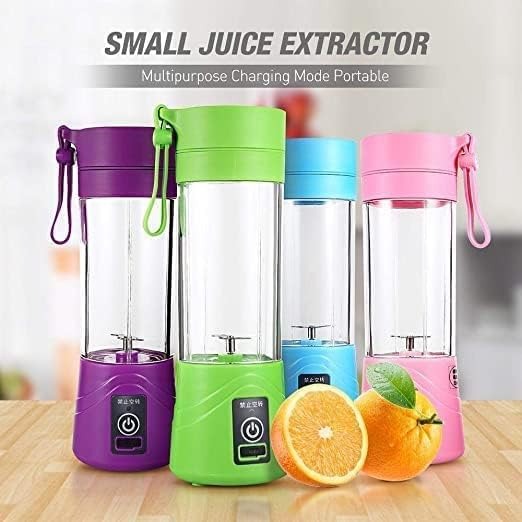 Portable USB Rechargeable Mini Juicer Blender, 500ml Capacity, Multi-Colour