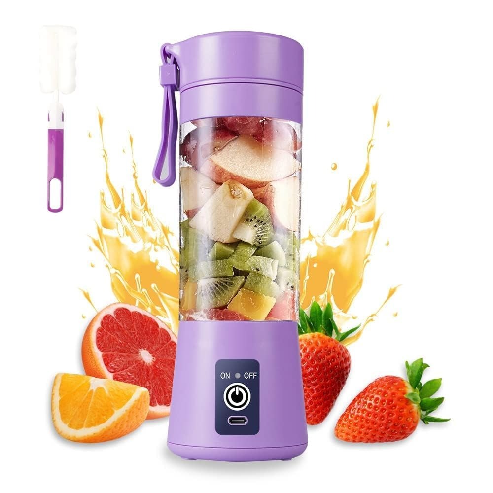 Portable USB Rechargeable Mini Juicer Blender, 500ml Capacity, Multi-Colour