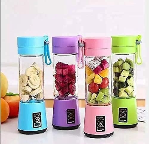 Portable USB Rechargeable Mini Juicer Blender, 500ml Capacity, Multi-Colour
